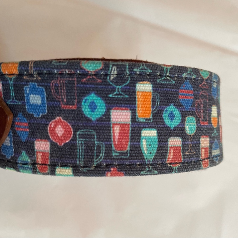 Peter Millar Brown And Multicolor Patterned Belt - image 8
